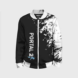 Детский бомбер Portal краски черно белый