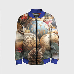 Детский бомбер Большие новогодние шары