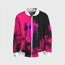 Детский бомбер Monster energy fire pink