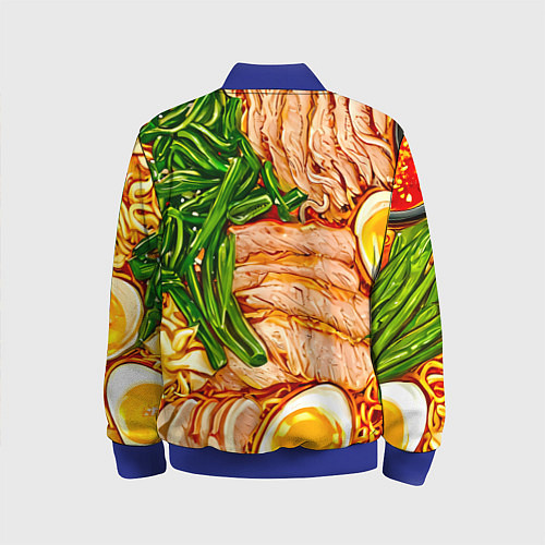 Детский бомбер Суп рамен / 3D-Синий – фото 2