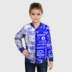 Бомбер детский Twenty one pilots лого, цвет: 3D-синий — фото 2