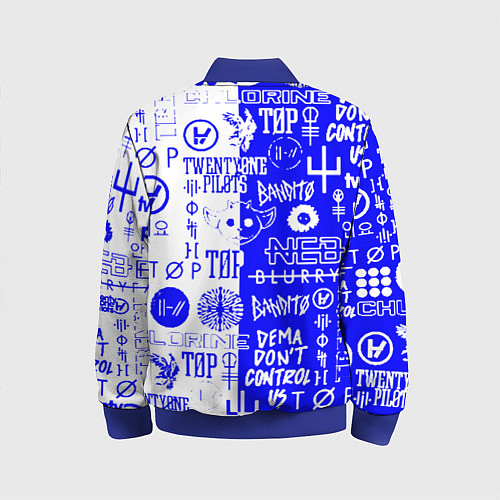 Детский бомбер Twenty one pilots лого / 3D-Синий – фото 2