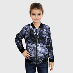 Бомбер детский Мифические существа с стиле тату, цвет: 3D-черный — фото 2