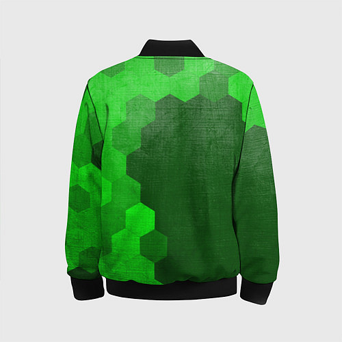 Детский бомбер Yamaha - green gradient по-вертикали / 3D-Черный – фото 2