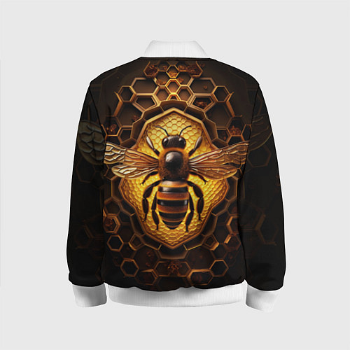 Детский бомбер Золотая пчела / 3D-Белый – фото 2