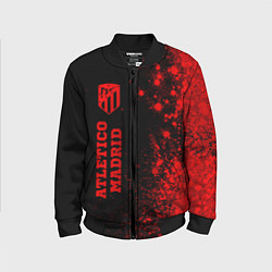 Бомбер детский Atletico Madrid - red gradient по-вертикали, цвет: 3D-черный