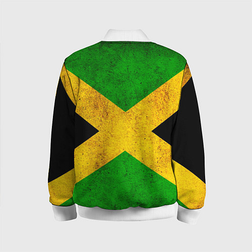 Детский бомбер Jamaica flag / 3D-Белый – фото 2