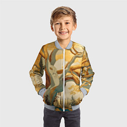 Бомбер детский Дерево в японском стиле, цвет: 3D-серый — фото 2