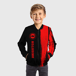 Бомбер детский Brighton - red gradient по-вертикали, цвет: 3D-черный — фото 2