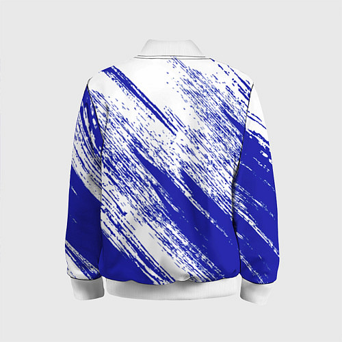 Детский бомбер The color is white and blue / 3D-Белый – фото 2