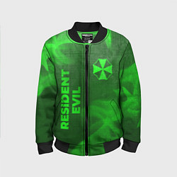 Детский бомбер Resident Evil - green gradient вертикально