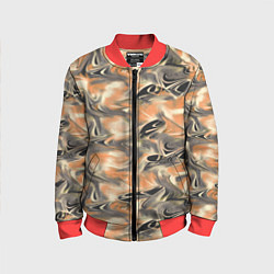 Бомбер детский Абстракция - закрученный узор, цвет: 3D-красный