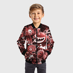 Бомбер детский Растения против зомби в красном цвете, цвет: 3D-черный — фото 2