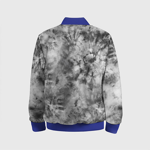 Детский бомбер Серый тай дай - абстракция / 3D-Синий – фото 2