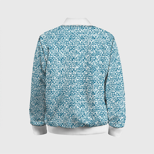 Детский бомбер Бело-синий текстурный / 3D-Белый – фото 2