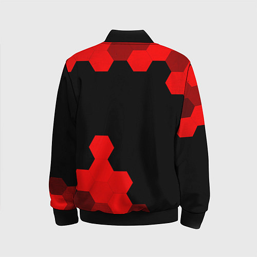 Детский бомбер Final Fantasy - red gradient вертикально / 3D-Черный – фото 2