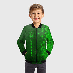 Бомбер детский Galatasaray - green gradient по-вертикали, цвет: 3D-черный — фото 2