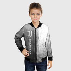Бомбер детский Juventus - grey gradient по-вертикали, цвет: 3D-черный — фото 2