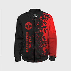 Детский бомбер Manchester United - red gradient по-вертикали