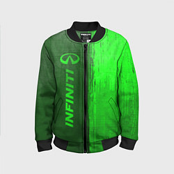 Детский бомбер Infiniti - green gradient по-вертикали