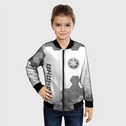 Бомбер детский Yamaha - white gradient вертикально, цвет: 3D-черный — фото 2