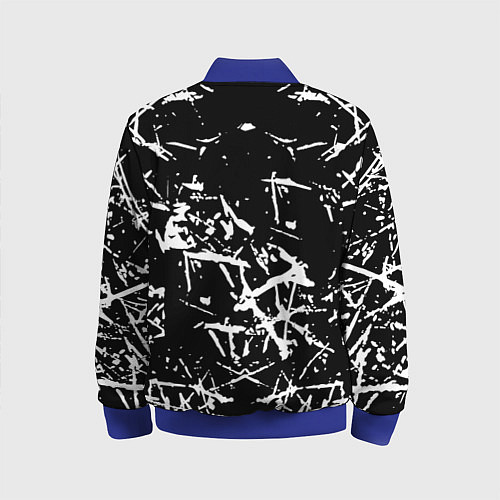 Детский бомбер Monster energy белые штрихи краско / 3D-Синий – фото 2