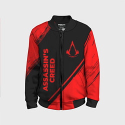 Бомбер детский Assassins Creed - red gradient вертикально, цвет: 3D-черный