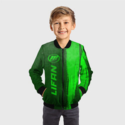 Бомбер детский Lifan - green gradient по-вертикали, цвет: 3D-черный — фото 2