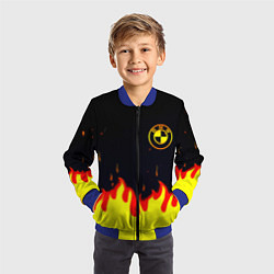 Бомбер детский BMW огненный, цвет: 3D-синий — фото 2