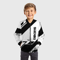 Бомбер детский Farcry6 геометрия полосы, цвет: 3D-черный — фото 2