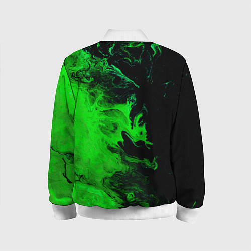 Детский бомбер Color green black / 3D-Белый – фото 2
