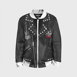 Детский бомбер Кукрыниксы косуха с нашивками