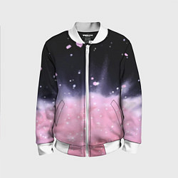 Детский бомбер Розовая текстура с лепестками