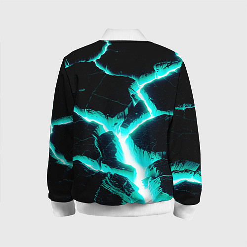 Детский бомбер Color light blue black / 3D-Белый – фото 2