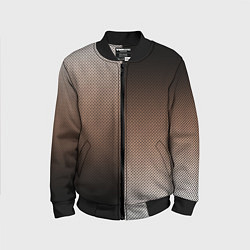 Детский бомбер Чёрно-коричневый текстурный градиент пополам