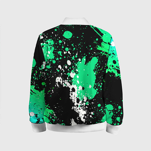 Детский бомбер Geely на фоне брызг граффити / 3D-Белый – фото 2