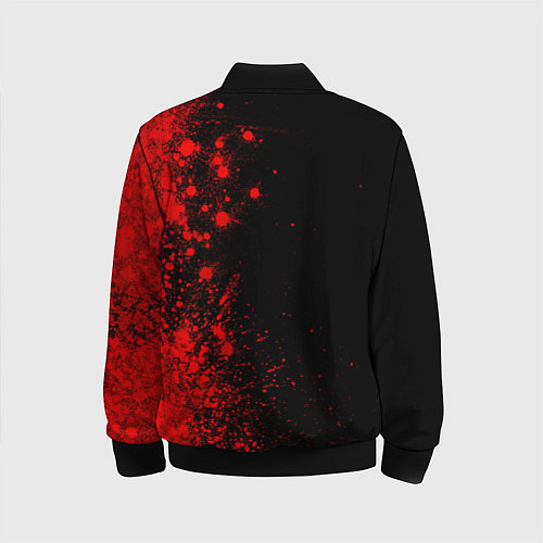 Детский бомбер Bayer 04 - red gradient по-вертикали / 3D-Черный – фото 2