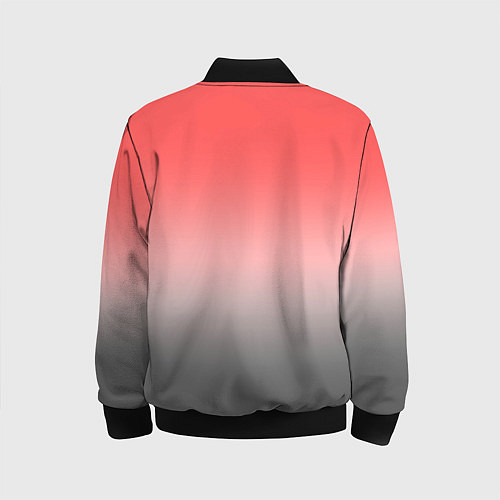 Детский бомбер Бледный красно-серый градиент / 3D-Черный – фото 2