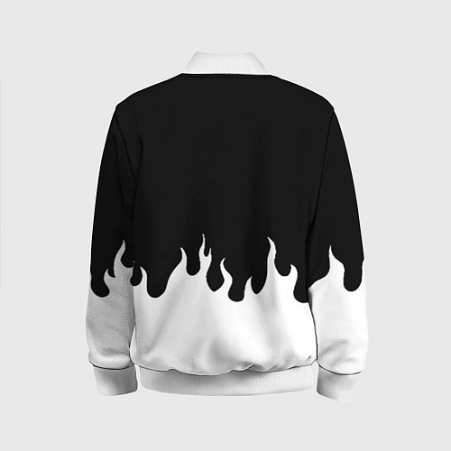 Детский бомбер Monster energy red logo / 3D-Белый – фото 2