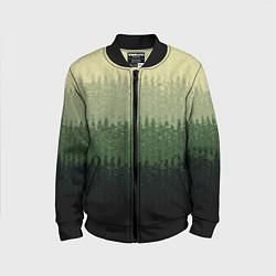 Детский бомбер Зелёный полосами от светлого к тёмному текстурные