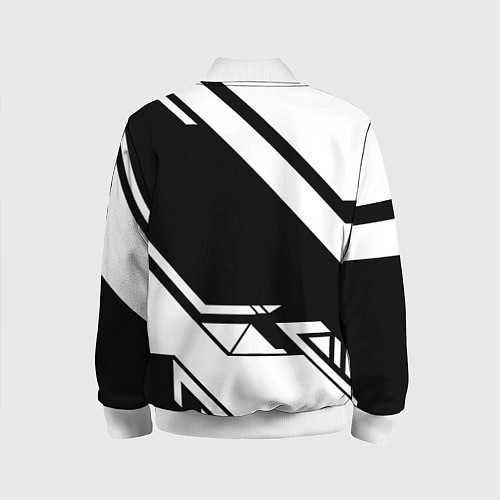 Детский бомбер Borussia geometry black / 3D-Белый – фото 2