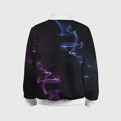 Детский бомбер Color black blue pink / 3D-Белый – фото 2