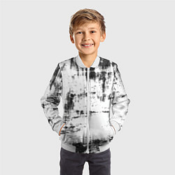 Бомбер детский Color black and white, цвет: 3D-белый — фото 2