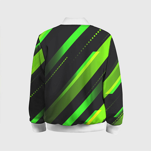 Детский бомбер Color black green / 3D-Белый – фото 2