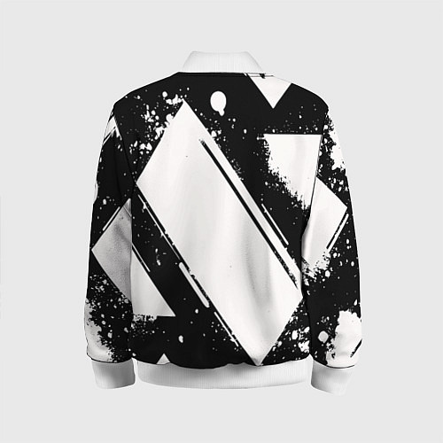 Детский бомбер Color black white / 3D-Белый – фото 2