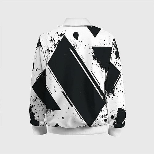 Детский бомбер Color black white / 3D-Белый – фото 2