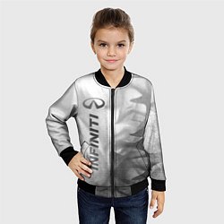 Бомбер детский Infiniti - white gradient по-вертикали, цвет: 3D-черный — фото 2