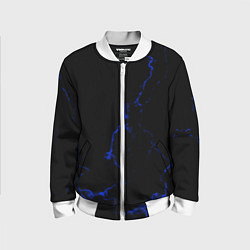 Бомбер детский Color black blue, цвет: 3D-белый