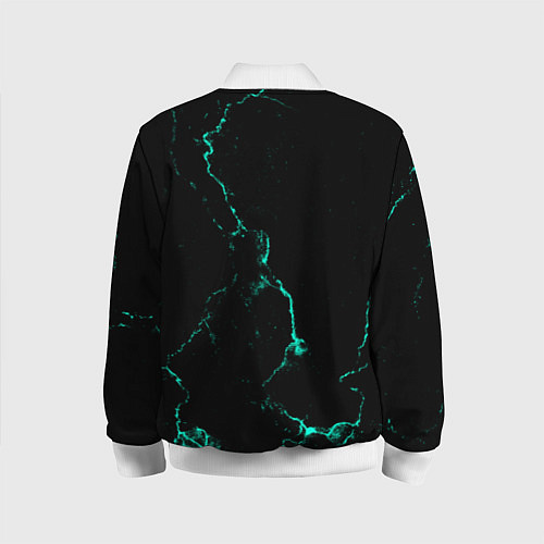 Детский бомбер Color black turquoise / 3D-Белый – фото 2