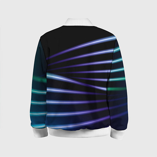 Детский бомбер Color black blue / 3D-Белый – фото 2